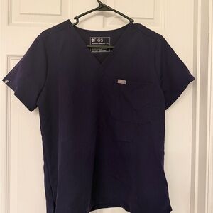 FIGS Dark Purple One Pocket Scrub Top